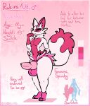  2022 absurd_res anthro balls bedroom_eyes big_balls big_ears big_penis blush colored digitigrade dipstick_tail english_text fur genitals girly hi_res hybrid male markings mienshao model_sheet narrowed_eyes navel nickit nintendo nude penis pink_body pink_eyes pink_fur pok&eacute;mon pok&eacute;mon_(species) seductive silhouette smile solo tail_markings text thick_thighs uki_(wingedwilly) video_games white_body white_fur wide_hips wingedwilly 