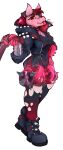  absurd_res anthro boots clothing female footwear gun hair handgun hi_res jacket kobold ksatti lizard pink_body pink_hair pink_tongue pistol prosthetic prosthetic_arm prosthetic_leg prosthetic_limb ranged_weapon reptile scalie solo spikes tongue tongue_out topwear wattson_(apex_legends) weapon 