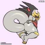  1:1 absurd_res altered_forme_giratina anal anal_penetration anthro autopenetration balls big_butt butt gabriel_(luckyabsol) genitals giratina hi_res humanoid_genitalia humanoid_penis legendary_pok&eacute;mon licking licking_lips male masturbation nintendo penetration penis pok&eacute;mon pok&eacute;mon_(species) slightly_chubby solo spaca tail_fetish tail_in_ass tail_masturbation tail_play thick_tail thick_thighs tongue tongue_out video_games 