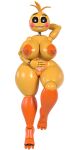  5_fingers absurd_res adri164 areola big_breasts breasts female fingers five_nights_at_freddy&#039;s five_nights_at_freddy&#039;s_2 hi_res humanoid nipple_piercing nipples orange_areola piercing scottgames toy_chica_(fnaf) video_games wide_hips womb_tattoo yellow_body 