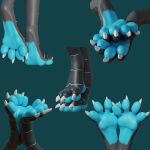  1:1 3d_(artwork) absurd_res anthro digital_media_(artwork) dragon feet foot_fetish foot_focus foot_shot hi_res male mintlord paws soles solo spread_toes toe_curl toes xero_(captainscales) 