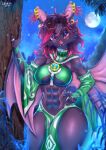  anthro breasts chiropteran clothing ear_piercing ear_ring female forest forest_background hi_res jewelry leonifa light mammal moon moonlight nature nature_background piercing plant pteropodid religious_clothing religious_symbol ring_(jewelry) ring_piercing robe solo tree uyasotz_(professor_fluffytail) wings 