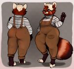  anthro butt cheek_tuft chubby_female facial_tuft fakeanna female fluffy fluffy_tail hi_res mammal overweight pawpads paws procyonid raccoon slightly_chubby solo thick_thighs tuft wide_hips 