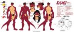 absurd_res balls dragon erection genitals hi_res kamu_(kamudragon) kamudragon male model_sheet muscular muscular_male nude penis scar simple_background solo text 