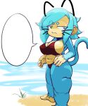 absurd_res anthro beach bikini bloons_tower_defense camel_toe clothing ezili_(bloons) female fur haplorhine hi_res mammal markings monkey monkey_tail monkibonk ninja_kiwi primate seaside slightly_chubby solo swimwear tail whisker_markings whiskers