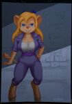 2023 anthro big_breasts blonde_hair blue_eyes breasts chip_&#039;n_dale_rescue_rangers clothed clothing digital_drawing_(artwork) digital_media_(artwork) disney eyewear female gadget_hackwrench glasses goggles hair hi_res hybrid long_hair looking_at_viewer mammal mixed_media mouse murid murine pink_nose rodent solo tail traditional_media_(artwork) vylfgor