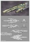  absurdres border commentary concept_art destroyer_(eve_online) eve_online flying from_side glowing grey_background grey_theme highres mike_doscher military_vehicle multiple_views no_humans original photoshop_(medium) reference_sheet science_fiction spacecraft thrusters vehicle_focus white_border 