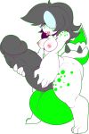  2019 anthro balls big_balls big_penis breasts dickgirl digital_media_(artwork) dragon erection eyewear fluffbooty glasses hi_res huge_balls humanoid_penis hyper hyper_balls hyper_penis intersex nipples nude open_mouth penis scalie simple_background solo standing thick_thighs tongue wide_hips wings 