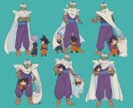  3boys :d ^_^ angry aqua_background arms_at_sides black_hair black_nails black_sash blue_hair blue_pants blue_sash blue_shirt boots brown_footwear cape capelet carrying child clenched_teeth closed_eyes colored_skin commentary_request crossed_arms dougi dragon_ball dragon_ball_z fingernails green_skin highres j_ooey long_sleeves looking_at_another looking_back male_focus multiple_boys namekian no_eyebrows open_mouth orange_pants pants parted_bangs piccolo pointy_ears purple_pants red_wristband sash shirt short_hair shoulder_pads simple_background smile son_goten spiked_hair standing sweatdrop teeth trunks_(dragon_ball) turban v-shaped_eyebrows white_capelet 