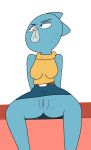 2022 absurd_res anthro belt belt_buckle big_breasts big_eyes biped black_eyebrows black_eyelashes blue_body blue_bottomwear blue_clothing blue_ears blue_skirt bottomwear breasts brown_belt cartoon_network clothed clothed_anthro clothed_female clothing digital_drawing_(artwork) digital_media_(artwork) domestic_cat eyebrows eyelashes eyelids felid feline felis female female_anthro flashing flashing_pussy front_view fully_clothed fully_clothed_anthro fully_clothed_female genitals grey_eyelids hi_res looking_aside mammal markings mary_senicourt mature_anthro mature_female muffintopart narrowed_eyes no_underwear pink_nose prick_ears pussy round_nose simple_background sitting skirt solo spread_legs spreading sweater the_amazing_world_of_gumball thick_thighs topwear turtleneck upskirt whisker_markings white_background yellow_clothing yellow_sweater yellow_topwear