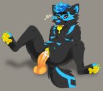  andromorph anthro black_body black_ears black_fur black_inner_ear_fluff black_pupils black_sclera black_tail blue_body blue_ears blue_eyes blue_fur blue_inner_ear blue_stripes blue_tail bodily_fluids canid cheek_tuft chest_tuft claws clitoris dildo dildo_in_pussy dildo_insertion facial_markings facial_tuft fangs fur fur_markings genital_fluids genitals grey_background head_markings inner_ear_fluff intersex leg_tuft mammal markings neck_tuft open_mouth orange_dildo paw_tuft pawpads penetration princelykaden pupils pussy pussy_juice pussy_juice_on_dildo red_pupils sex_toy sex_toy_in_pussy sex_toy_insertion simple_background solo spread_legs spreading striped_body striped_fur stripes tongue tuft vaginal vaginal_penetration yellow_claws yellow_clitoris yellow_eyes yellow_markings yellow_pawpads yellow_pussy yellow_tongue 