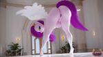 3d_(artwork) absurd_res anthro anthrofied areola bent_over big_breasts big_butt biped breasts butt detailed_background digital_media_(artwork) equid equine eyelashes feathered_wings feathers female genitals hair hasbro hi_res looking_at_viewer looking_back looking_back_at_viewer loveslove mammal mlp_g5 my_little_pony nipples nude pegasus pipp_petals_(mlp) pupils pussy solo thick_thighs wings