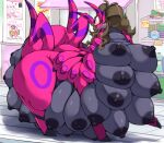 areola arthropod big_breasts blush breasts busty_feral female feral generation_5_pokemon hair horn huge_breasts looking_at_viewer multi_breast nintendo nipples nude pokemon pokemon_(species) scolipede solo ymbk