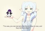 2023 animated blue_hair colo dancing dialogue duo elf english_text female fern_(frieren) frieren frieren_beyond_journey&#039;s_end hair human humanoid humanoid_pointy_ears humor mammal not_furry pigtails purple_hair text