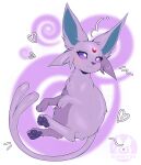 eeveelution espeon female feral fur generation_2_pokemon hi_res nintendo pokemon pokemon_(species) purple_body purple_eyes purple_fur purrynx solo
