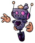 &lt;3 alpha_channel ambiguous_gender antenna_ears antennae_(anatomy) armless axis_(undertale_yellow) concept_art floating_hands gear light_bulb machine metal metallic_body monowheel official_art pipe robot shaded solo steam steampunk televiq tire undertale_(series) undertale_yellow wheel