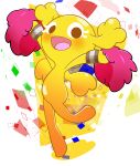 2022 absurd_res antlers blush brown_eyes cartoon_network cheerleader confetti digital_media_(artwork) fairy female hi_res holding_object horn not_furry open_mouth penny_fitzgerald pom_poms solo the_amazing_world_of_gumball tomayto_(pixiv) wings yellow_body yellow_skin 