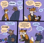 anthro bear bite biting_lip canid canine comic daddy_kink dialogue duo english_text eyewear fox glasses happyroadkill hi_res humor male male/male mammal profanity text