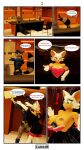  3d_(artwork) anthro big_breasts blender_(software) bottomless breasts calebjb chiropteran clothed clothing comic dialogue digital_media_(artwork) duo english_text female hi_res male mammal nipples open_mouth procyonid raccoon rouge_the_bat sega sly_cooper sly_cooper_(series) smile sonic_the_hedgehog_(series) sony_corporation sony_interactive_entertainment sucker_punch_productions text topless video_games wings wrestling 