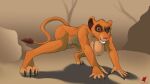 16:9 anthro big_breasts breasts disney felid female harkrun hi_res lion looking_at_viewer mammal nipples nude pantherine predatory_look rock solo the_lion_king vitani_(the_lion_king) widescreen