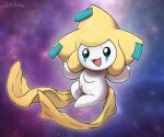  digital_media_(artwork) female genitals hi_res humanoid jirachi legendary_pok&eacute;mon mammal night nintendo nude open_mouth pok&eacute;mon pok&eacute;mon_(species) pussy smile solo star video_games zeklullaby 