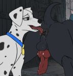 101_dalmatians anal animal_genitalia animal_penis anus archerteamr_artist balls bodily_fluids butt canid canine canine_genitalia canine_penis canis collar dalmatian digital_media_(artwork) disney domestic_dog duo erection female female_rimming_male feral fur genital_fluids genitals hi_res knot labrador_(101_dalmatians) male male/female mammal markings nude open_mouth oral penis perdita rimming saliva saliva_on_anus saliva_on_balls sex spots tail tongue tongue_out white_body white_fur