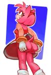 accessory amy_rose anthro big_butt bracelet bubble_butt butt butt_expansion butt_grab clothed clothing dress eulipotyphlan expansion female fur gloves green_eyes hair_accessory hairband hand_on_butt handwear hedgehog hi_res intangibletang jewelry looking_back mammal no_underwear pink_body pink_fur sega solo sonic_the_hedgehog_(series)
