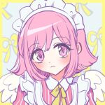  1girl alternate_costume artist_request avatar_generator danganronpa_(series) danganronpa_2:_goodbye_despair dress enmaided flipped_hair looking_at_viewer maid maid_headdress medium_hair nanami_chiaki neck_ribbon no_hair_ornament picrew_(medium) red_dress ribbon solo striped_clothes striped_dress vo1ez wings yellow_ribbon 