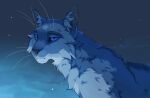 blue_body blue_eyes blue_fur bluestar_(warriors) domestic_cat felid feline felis female feral fur looking_at_viewer mammal sky solo warriors_(book_series) wilddustt