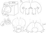  anal anal_penetration angry anthro anus avian backsack balls big_butt big_penis bird butt duo facesitting forced genitals huge_butt indigowings laundry_machine lucario male male/male nintendo penetration penis pok&eacute;mon pok&eacute;mon_(species) stuck video_games 