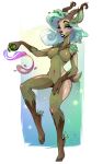  2022 4_fingers anthro blue_eyes breasts cervid digital_media_(artwork) eyebrows eyelashes featureless_breasts featureless_crotch female fingers hi_res hooves looking_at_viewer mammal nude pacevanrign smile solo 