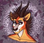 absurd_res antelope anthro bovid face gazelle headshot_(disambiguation) hi_res hooves horn hydros icon male mammal solo thehuntingwolf thompsons