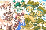  &gt;_&lt; +_+ 5girls :3 ? animal animal_in_clothes armband arrow_(symbol) art_study beret blunt_bangs blush_stickers boots bracelet braid bust_a_move christy_frisby collar collared_dress columbo_(bust_a_move) cool_cool_toon cowboy_boots cowboy_hat dog dot_mouth dot_nose dress dual_persona earrings fingerless_gloves freckles frills full_body gitaroo_man gloves guitar hat headphones heart holding holding_guitar holding_instrument instrument jewelry kirah_(gitaroo_man) knee_boots leg_up limited_palette long_sleeves low_twin_braids low_twintails midriff miniskirt multiple_girls musical_note non-web_source one_eye_closed open_mouth outstretched_arms overalls pixel_art pointing pointing_at_self puma_(gitaroo_man) rain_(technictix) raised_eyebrows ripples shirt shorty_(bust_a_move) side_ponytail single_fingerless_glove skirt smile spica_(cool_cool_toon) spiked_bracelet spiked_collar spikes squatting striped_clothes striped_shirt technictix turtleneck turtleneck_dress twin_braids twintails very_long_sleeves 