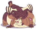 belly big_belly bovid caprine double_chin dragon feral goat horn huge_belly huge_thighs hybrid hyper hyper_belly immobile mammal membrane_(anatomy) membranous_wings morbidly_obese mythological_creature mythological_scalie mythology naughtygryph obese overweight scalie tail tail_tuft thick_thighs tuft wings