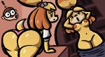 animal_crossing anthro big_butt butt canid canine clothing female hi_res isabelle_(animal_crossing) mammal nintendo panties pixelcap solo thick_thighs underwear villager_(animal_crossing) yellow_body