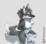 absurd_res canid canine canis female hi_res mammal solo wolf yinglizi_(artist)