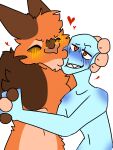  &lt;3 absurd_res ambiguous_gender anthro blush duo feral fur h.p(oc) hi_res humanoid kisses multicolored_body multicolored_fur orange_body orange_fur valor(oc) whampwhamp 