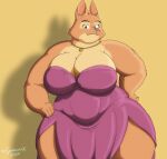 2022 anthro big_breasts breasts canid canine clothed clothing diane_foxington digital_media_(artwork) dreamworks dress eyebrow_piercing facial_piercing female fox fur hi_res jewelry mammal multicolored_body multicolored_fur necklace orange_body orange_fur overweight overweight_anthro overweight_female piercing simple_background smile solo the_bad_guys thick_thighs two_tone_body two_tone_fur xxsparcoxx 