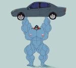 absurd_res big_muscles female fish hi_res huge_muscles humanoid lifting_object marine muscular nude nutbody_owns solo undertale_(series) undyne