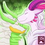 absurd_res anthro couples dragon furminko27 hi_res kissing male male/male mythological_creature mythological_scalie mythology romantic romantic_couple scalie solo ych_(character)