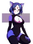 absurd_res anthro aquakey big_breasts blue_body blue_fur blue_hair blush bodily_fluids breasts canid canine clothed clothing digital_media_(artwork) female fox fur hair hi_res krystal_(star_fox) looking_at_viewer mammal nintendo simple_background smile solo star_fox white_body white_fur