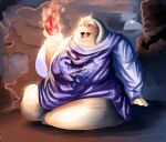  anthro big_breasts big_butt bovid breasts butt caprine female female/female fire goat hi_res mammal overweight ruby_panda(artist) solo toriel toriel_(underfell) undertale_(series) 