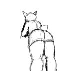 2d_animation animated anthro balls bottomwear clothing frame_by_frame genitals herrmoki looking_at_viewer male mooning pants penis smile solo unfinished
