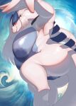 absurd_res anthro anus areola big_breasts blush breasts butt cyan_asdf female generation_2_pokemon genitals hair hi_res legendary_pokemon looking_at_viewer lugia nintendo nipples nude pokemon pokemon_(species) pussy smile solo thick_thighs
