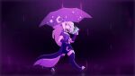  animated anthro canid canid_demon canine demon female hellhound helluva_boss loona_(helluva_boss) mammal raining solo space_hatter umbrella walking 