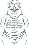  2021 anthro aunt_polly bedroom_eyes big_breasts bottomwear breasts cheek_tuft chin_tuft clothed clothing domestic_cat english_text eyebrows eyelashes eyewear facial_tuft felid feline felis female fully_clothed glasses hair hands_behind_back hi_res looking_at_viewer mammal mature_anthro mature_female midriff monochrome narrowed_eyes navel nipple_outline overweight overweight_anthro overweight_female pants raised_eyebrow redout seductive shirt smile smiling_at_viewer smirk solo text text_on_clothing text_on_shirt text_on_topwear tom_sawyer_(2000_film) topwear tuft 
