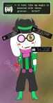 attire bovid bubble caprine chapter_3 clothing costume deltarune dialogue goat hi_res male mammal mobster ralsei spamton_g._spamton undertale_(series)