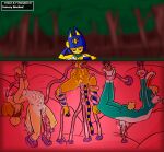  absurd_res ambiguous_fluids animal_crossing ankha_(animal_crossing) anthro belly big_belly blue_ears blue_hair blue_nipples breasts canid canine canis chel_motley digital_media_(artwork) domestic_cat domestic_dog egg egg_bulge egg_insertion felid feline felis female female/female forced fur genitals green_body green_fur group hair hi_res isabelle_(animal_crossing) lagomorph leporid male male/female mammal markings nintendo nipples nude oral oral_penetration oviposition ovipositor paws penetration penis_in_tentacle pregnant rabbit restrained restrained_by_tentacles sasha_(animal_crossing) seedbed senses_blocked_trap sensory_deprivation sex shih_tzu speech_bubble striped_markings striped_tail stripes stuck tail tail_markings tentacle_bulge tentacle_in_mouth tentacle_in_pussy tentacle_milking tentacle_ovipositor tentacle_penetration tentacle_pit tentacle_pregnancy tentacle_sex tentacle_suckers tentacle_suspension tentacles text toy_dog trapped trio uraeus vaginal vaginal_penetration yellow_body yellow_fur 
