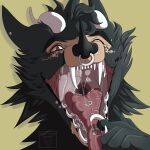  absurd_res ambiguous_gender anthro bat bodily_fluids dark_body dark_fur dripping fur grey_body grey_fur hi_res long_tongue mammal mouth_shot open_mouth piercing rose-colored_chimera saliva saliva_drip saliva_on_tongue saliva_string salivating sharp_teeth smile solo teeth throat tongue tongue_out vore 