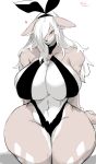  &lt;3 absurd_res anthro big_breasts blush breasts clothed clothing female fur hair hi_res long_hair looking_at_viewer mammal simple_background solo suurin_2 white_background 